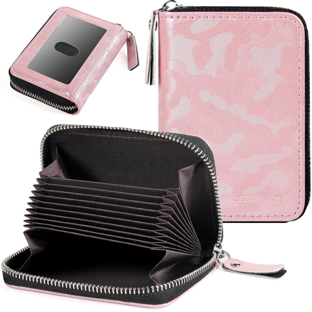 6973 Credit Card Wallet RFID Card Case Wallet Zipper Card Cases Holder